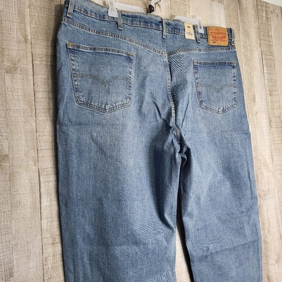 Men's Levi's 550 Relaxed-Fit Stretch Straight Blue Jeans 48x32 New - Picture 8 of 15